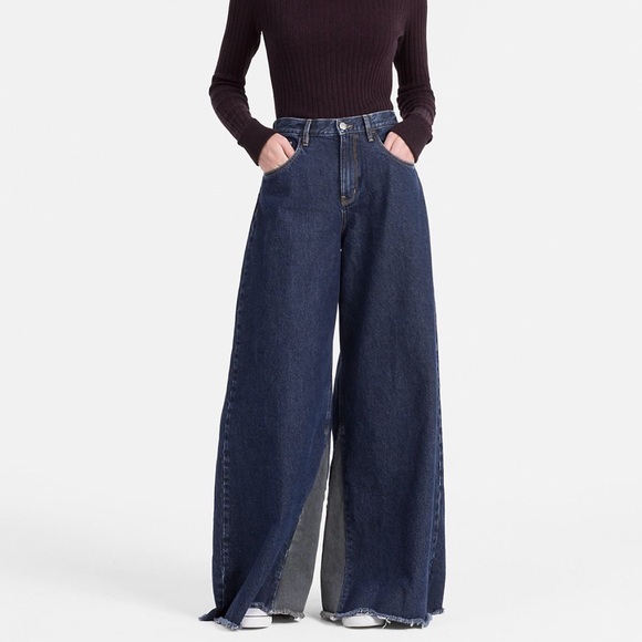calvin klein wide leg jeans